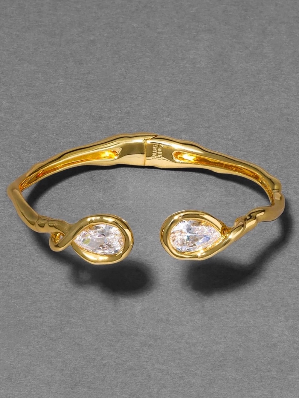 Alexis Bittar Asterales Crystal Capped Hinge Cuff Bracelet